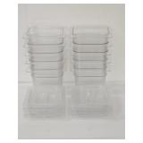 (10) Cambro 1/6 Size 6" Deep Food Pans & Lids