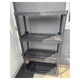 Plastic Shelving Unit 32in x14in x45.5in
