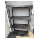 Plastic Shelving Unit 32in x14in x45.5in