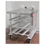 Winholt Mobile Can Storage Rack w/Edlund Can