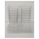 (10) Cambro 1/6 Size 6" Deep Food Pans & Lids