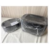 Black Plastic Serving Plates