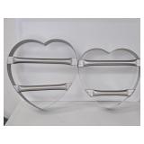 14" & 12" Stainless Heart-Shaped Dough Cutter
