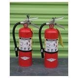 Pair of Fire Extinguishers, serviced 3-2026, Full