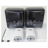 (2) Tork Paper Towel Dispenser, (2) Soap Dispenser