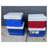4 Small Igloo & Coleman Coolers