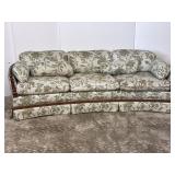 Floral Couch, 7Ft W, 3Ft D, 28 Tall.