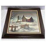 Framed Hargrove Barn Serigraph