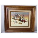 Framed Oil on Canvas by H. Hargrove