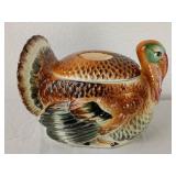 Vintage Ceramic Turkey Covered Dish