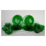 Anchor Hocking Forest Green "Sandwich" Brunch Set