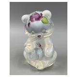 Fenton Hand-Painted Glass Bear