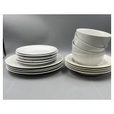 White Porcelain Plates & Bowls