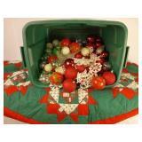 Christmas Ornaments & Quilted Tree Skirt