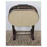 Vintage Cosco Folding Oval TV Tray Set