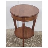 Round Side Table with Shelf