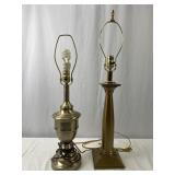 2 Brass Table Lamps