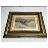 Framed Maynard Reece Hunting Dog Print