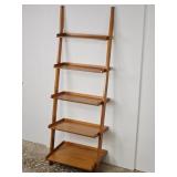 5-Tier Wooden Leaning Display Bookshelf