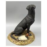 Ready to Retrieve Black Lab Porcelain Figurine