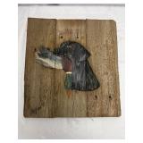 Hunting Dog Painting on Wood