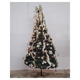 Pre-Lit & Decorated Pop-Up Christmas Tree, 75"