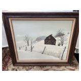 Framed Painting Signed by Sallie