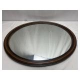 Oval Wood Framed Mirror 30.5in x25in