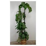 7 ft. Artificial Tropical Cane Plant in Basket
