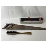 Handsaw, Sprinkler, & Brush.