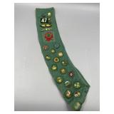 Gtg East Gary Girl Scout Sash w/ Pins & Patches