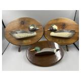 3 Waterfowl Decorative Wall Plaques