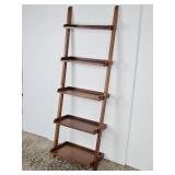 5-Tier Wooden Leaning Display Bookshelf