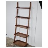 5-Tier Wooden Leaning Display Bookshelf