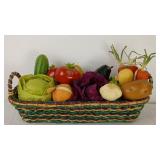 Artificial Veggies in Woven Basket