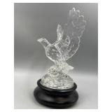 Glass American Eagle Figurine w/ Mirrored Base