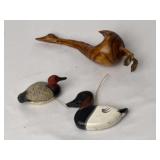Folk Art Goose & Duck Decoy Ornaments