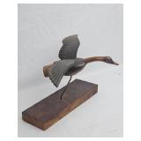 Hand Carved Folk Art Wood Goose / Duck