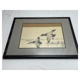 Framed Flying Ducks Print