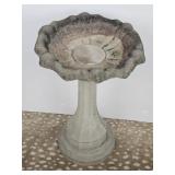 Concrete Bird Bath, 32" Tall, 23" Bowl