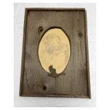 Wood Duck Frame w/ Hunting Dog Drawing