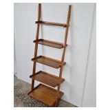 5-Tier Wooden Leaning Display Bookshelf