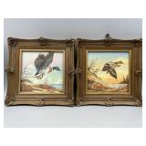 Pair of Framed, Signed Waterfowl Paintings