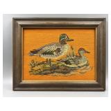 Framed Duck Needlepoint 11in x14in