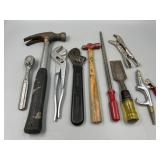 Hammers. Wood, Wood Chisel, Vise Grip, & Misc