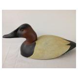 Vintage Hand-carved Wooden Canvasback Drake Duck