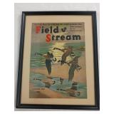 Framed Vintage 1943 Field & Stream Magazine Cover