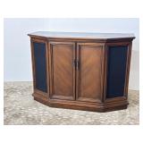 Sears Silver-tone Record Player Cabinet.