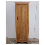 Pine Finish Storage Cabinet, Adjustable Shelves