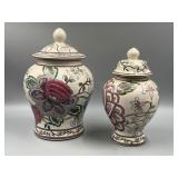 Pair of Chinoiserie-Style Urns/Ginger Jars